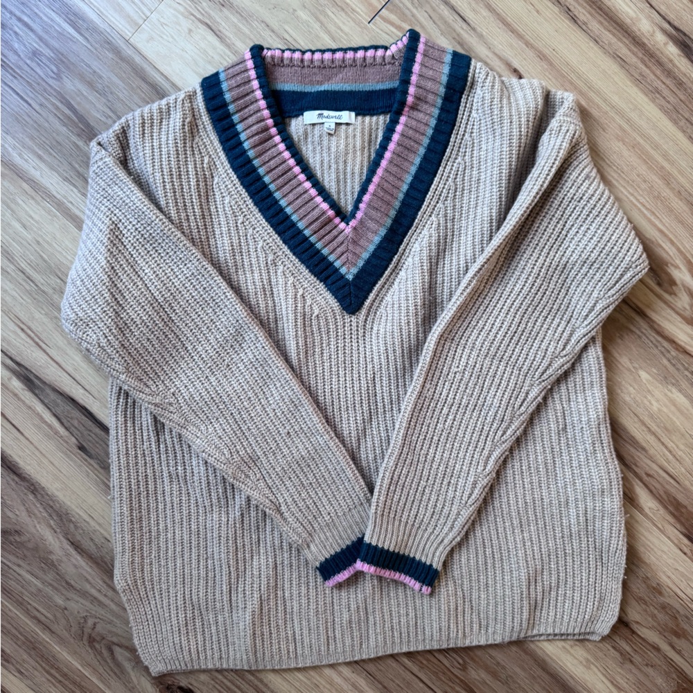 Madewell Tipped Forrest V-neck sweater